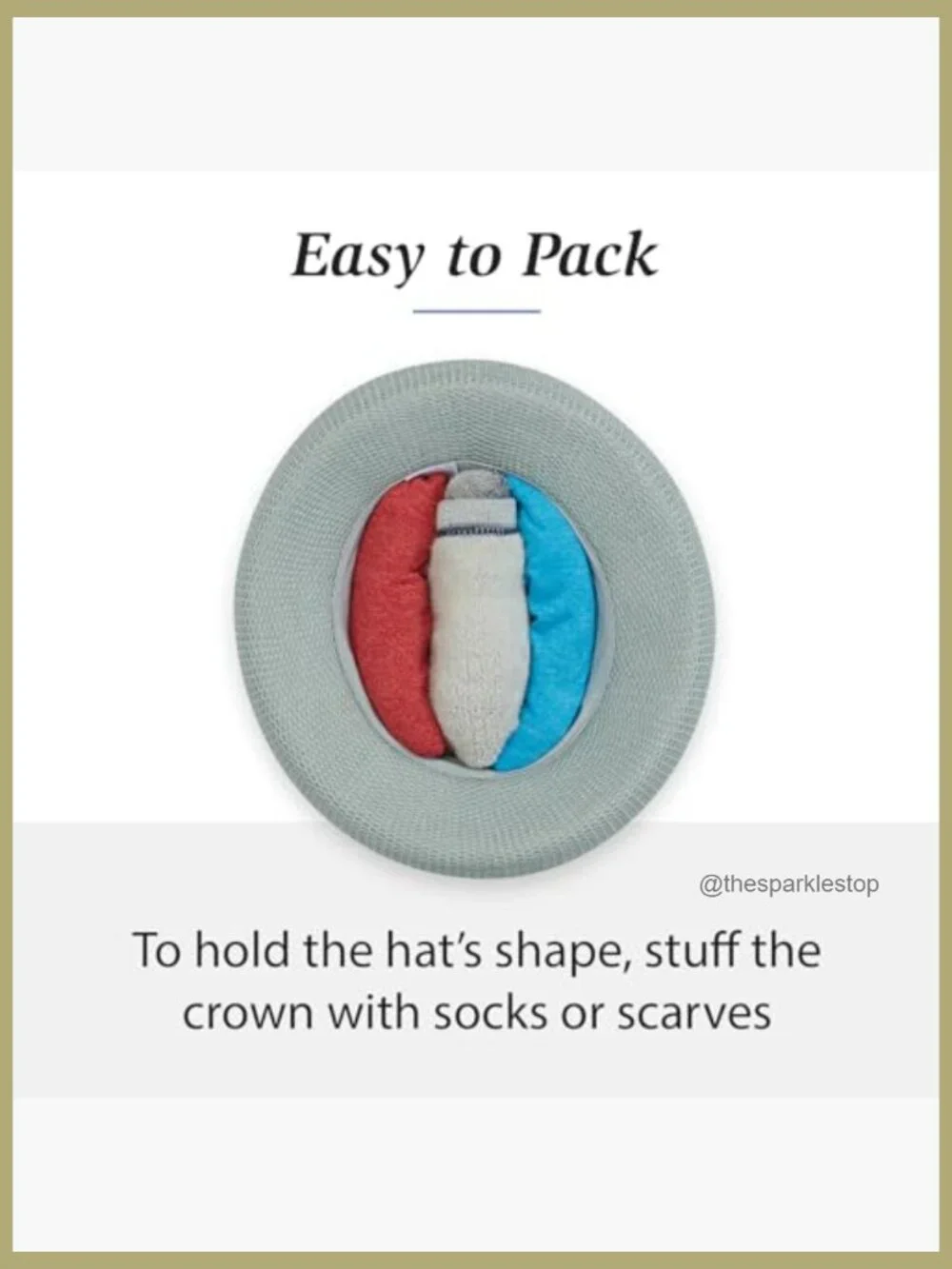 Packable Sun Hat with Adjustable Drawstring, 100% Poly-Straw